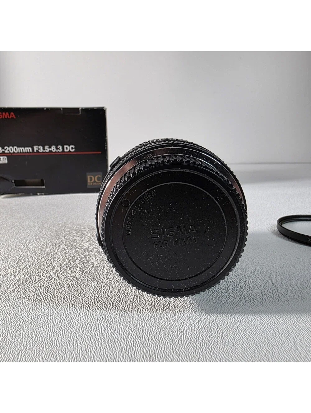 Sigma AF-MF Zoom Lens 18-200mm F3.5-6.3 DC for Nikon w/Caps & Original Box